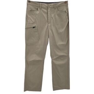Eddie Bauer Mens 32X30 Ranier Performance Straight Leg Pants in Light Khaki